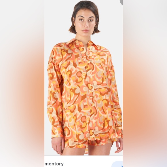 ZIMMERMANN OVERSIZED MAE SHIRT- DRESS.AMAZING COLOR PATTERNS - Picture 9 of 14